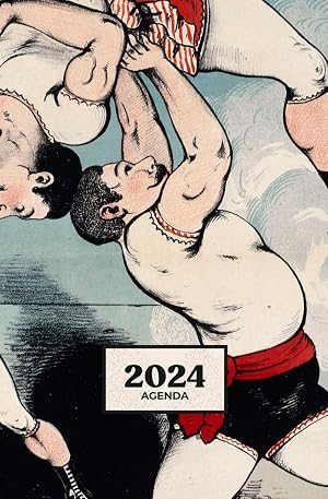 2024 Agenda anual con dise&ntilde;o vintage original: Semana vista. 12 Meses de Enero a Diciembre. Calendario planificador de tama&ntilde;o bolsillo (13x20 cm).