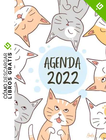 Agenda 2022 Gato: Semana vista | Contactos , mis contrase&ntilde;as , objetivos , lista de tareas , notas , ... | 2 p&aacute;ginas = 1 semana |Regalo mujer hombre familia y amigos