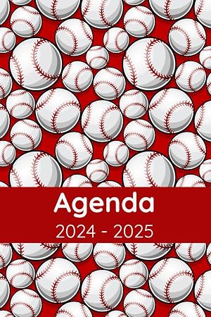 Agenda 2024-2025: Regalo para amantes del b&eacute;isbol, jugadores, aficionados, Calendario 24-25 vista semanal y mensual, planificador
