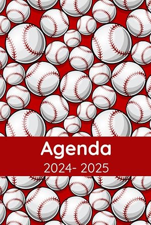 Agenda 2024-2025: Regalo para amantes del b&eacute;isbol, jugadores, aficionados, Calendario 24-25 vista semanal y mensual, planificador