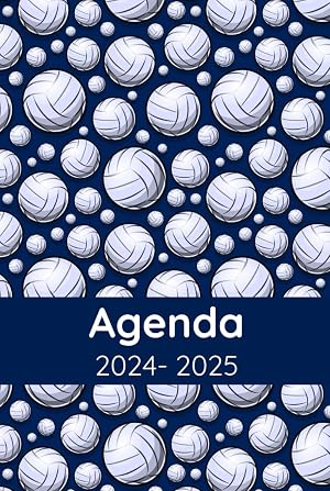 Agenda 2024-2025: Regalo para amantes del voleibol, jugadores, entrenadores, fan, Calendario 24-25 vista semanal y mensual, planificador