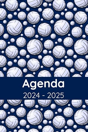 Agenda 2024-2025: Regalo para amantes del voleibol, jugadores, entrenadores, fan, Calendario 24-25 vista semanal y mensual, planificador