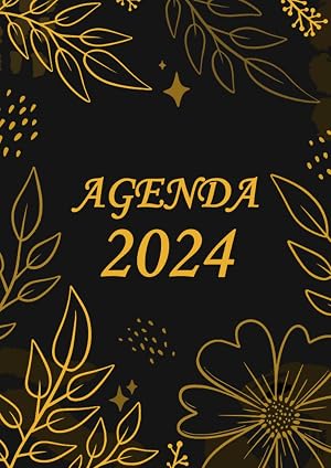 Agenda 2024 dia por pagina: Espa&ntilde;ol - 365 D&iacute;as de Enero a Diciembre 2024 | Tama&ntilde;o Grande A4 (21 cm x 29.7 cm) - Cubierta Floral.
