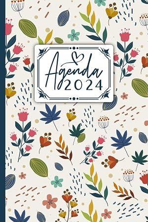 Agenda 2024 Semana Vista: Planificador 12 Meses de Enero a Diciembre 2024 - 1 Semana de 2 P&aacute;ginas, Formato Peque&ntilde;o A5