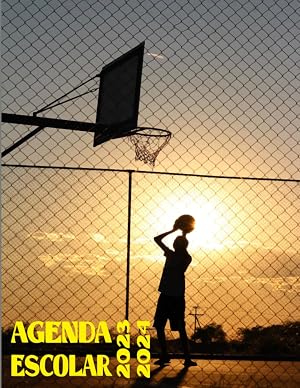 Agenda Escolar 2023-2024 Baloncesto: Estudiantes universitarios y de secundaria, plan de regreso a la escuela, agosto de 2023 a julio de 2024, para ... secundaria, calendario mensual de 2024.