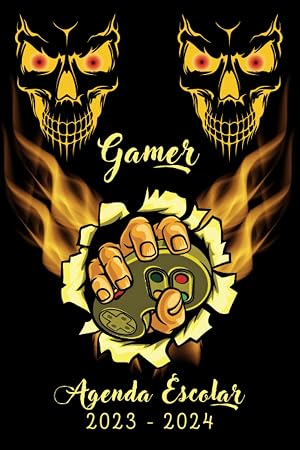 Agenda Escolar 2023 2024 GAMER: Organizador Semana Vista 2023-2024 | Ideal para Estudiantes de Primaria, Secundaria, Preparatoria y Universidad | Tama&ntilde;o A5, con una semana en 2 p&aacute;ginas