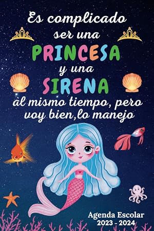 Agenda Escolar 2023 2024 SIRENA: Planificador Semanal A5 para ni&ntilde;os y ni&ntilde;as │ Cuaderno escolar para primaria y secundaria │ Formato pr&aacute;ctico, una semana en 2 p&aacute;ginas │Tema sirena