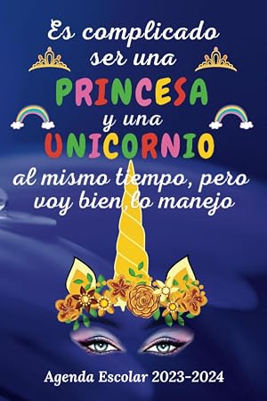 Agenda Escolar 2023-2024 UNICORNIO: Organizador Semanal A5 para ni&ntilde;os y ni&ntilde;as │ Cuaderno escolar para primaria y secundaria │ Formato pr&aacute;ctico, una semana en 2 p&aacute;ginas │Tema unicornio