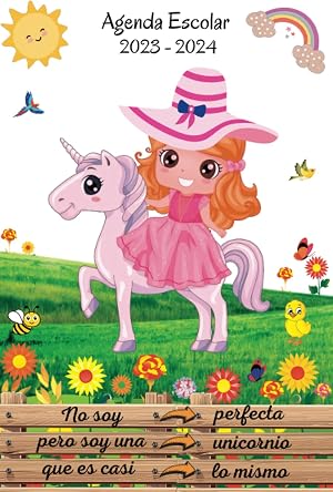 Agenda Escolar 2023 2024 UNICORNIO: Organizador Semanal : Agosto 2023 a Julio 2024, una semana en 2 p&aacute;ginas | Para Ni&ntilde;os, Ni&ntilde;as, Primaria, Secundaria, Estudiantes y Universitarios | Tema UNICORNIO
