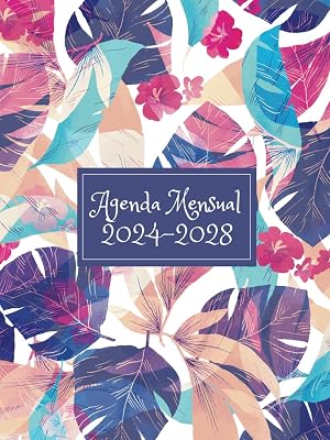 Agenda Mensual 2024-2028: Agenda 5 a&ntilde;os 2024-2028 Grande diaria A4 , Planificador mensual, calendario 60 meses , espa&ntilde;ol , Organizador 2024-2028 de enero 2024 a diciembre 2028
