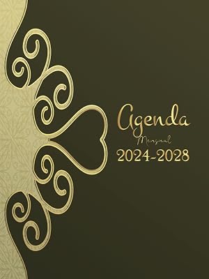 Agenda Mensual 2024-2028: Agenda 5 a&ntilde;os 2024-2028 Grande diaria A4 , Planificador mensual, calendario 60 meses , espa&ntilde;ol , Organizador 2024-2028 de enero 2024 a diciembre 2028