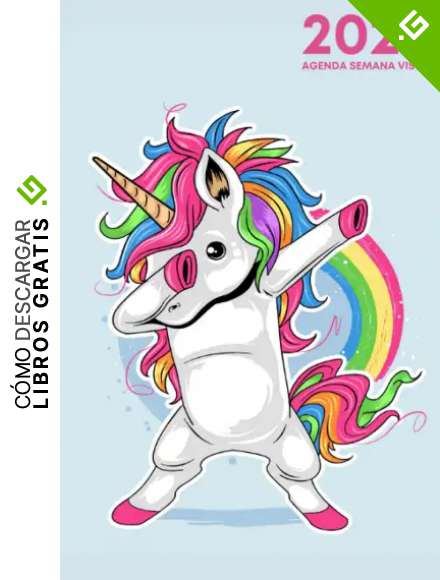 Agenda semana vista: |2 p&aacute;ginas = 1 semana | calendario semanal planificador | agenda 12 meses | Pr&aacute;ctico, &uacute;til |Unicornio | Regalo mujer , chica , familia y amigos
