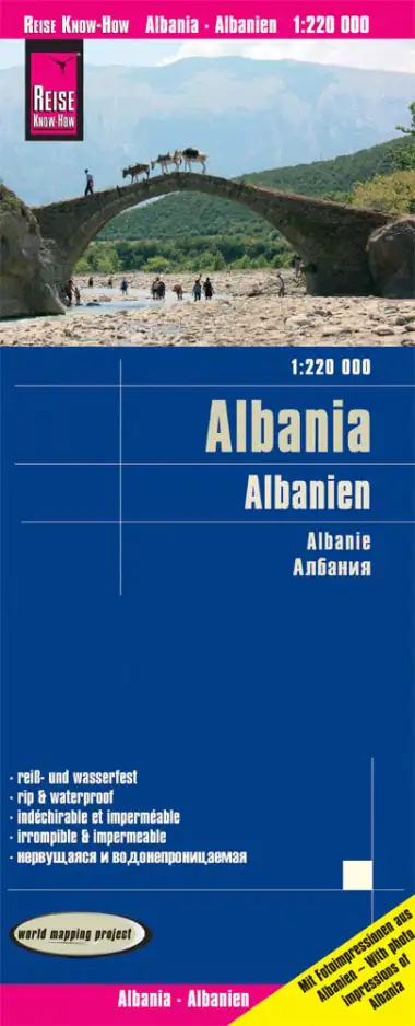 Albania 1: 220.000 impermeable: rei&szlig;- und wasserfest (world mapping project)