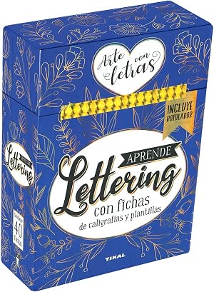 Aprende lettering. Con fichas de caligraf&iacute;as y plantillas (Barajas)