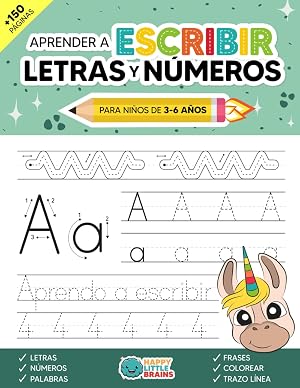 Aprender a Escribir Letras y N&uacute;meros para Ni&ntilde;os de 3 a 6 a&ntilde;os: Iniciaci&oacute;n a la lectoescritura (Cuaderno de Caligraf&iacute;a infantil) (Caligraf&iacute;a M&aacute;gica: El poder de las letras y n&uacute;meros)