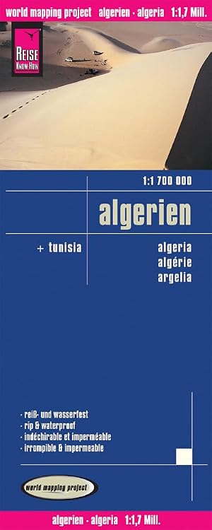 Argelia y T&uacute;nez, mapa de carreteras impermeable. Escala 1:1.700.000. Reise Know-How. (Algeria, Tunisia (1:1.700.000))