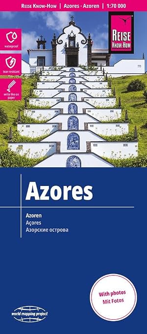 Azores, 1:70.000. Mapa de carreteras impermeable. Reise Know-How.: world mapping project