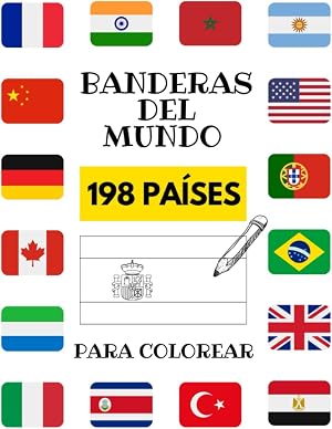 Banderas Del Mundo Para Colorear: Aprende todos los pa&iacute;ses del mundo - Colorea las banderas de todos los pa&iacute;ses con gu&iacute;as de colores que te ayudar&aacute;n.