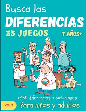 Busca las diferencias para ni&ntilde;os y adultos: 35 juegos a todo color, m&aacute;s de 350 diferencias + soluciones - idea del regalo.