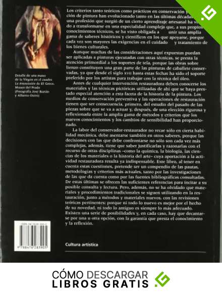 Conservaci&oacute;n y restauraci&oacute;n de pintura sobre lienzo (Cultura art&iacute;stica)