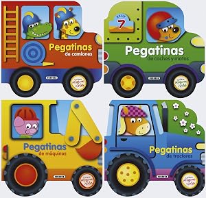Construye veh&iacute;culos con pegatinas de vinilo (4 t&iacute;tulos) (Construye vehiculos con pegatinas)