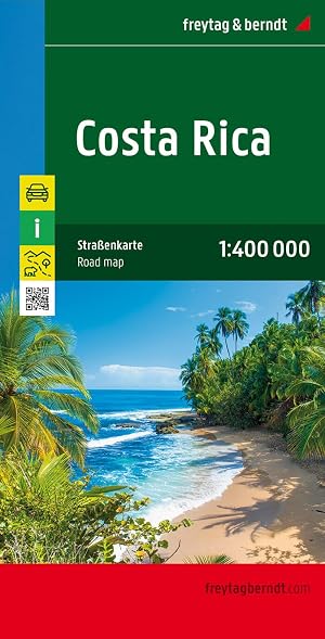 Costa Rica, mapa de carreteras. Escala 1:400.000. Freytag & Berndt.: Wegenkaart 1:400 000 (Auto karte)