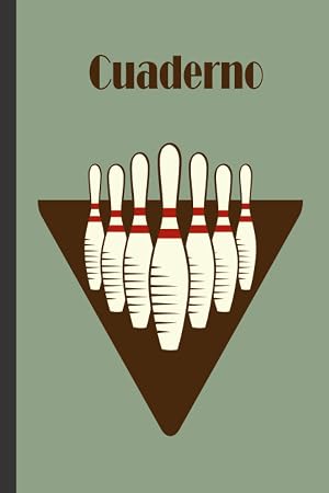 Cuaderno de bolos: Cuaderno de bolos de rayas anchas, cuaderno de papel rayado para la escuela, estudiantes, regalo para ni&ntilde;os, ni&ntilde;os, ni&ntilde;as, cuaderno de bolos, amante de los bolos