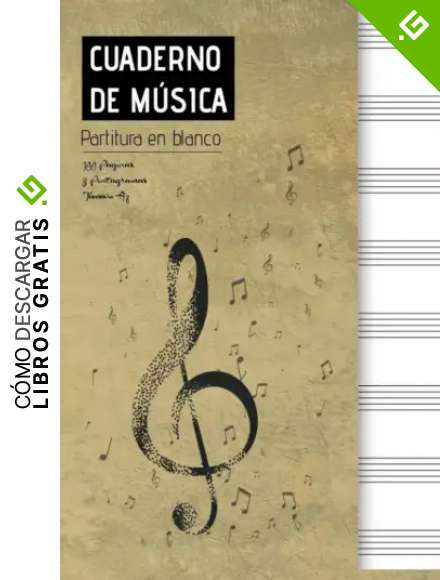 Cuaderno de M&uacute;sica | Partitura en blanco | Cuaderno para m&uacute;sicos | 100 P&aacute;ginas | 8 Pentagramas anchos | Tama&ntilde;o A4