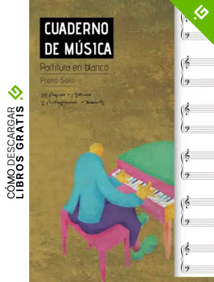 Cuaderno de M&uacute;sica | Partitura en blanco para Piano solo | Cuaderno para m&uacute;sicos | 100 P&aacute;ginas | 6 Sistemas | 12 Pentagramas | Tama&ntilde;o A4