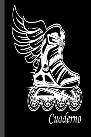 Cuaderno de patinaje sobre ruedas: Cuaderno de patinaje sobre ruedas de rayas anchas, cuaderno de papel rayado para la escuela, estudiantes, regalo para ni&ntilde;os, ni&ntilde;as, amantes del patinaje sobre ruedas