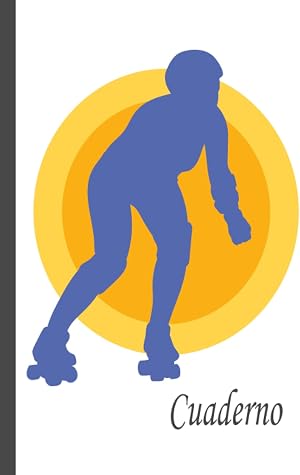Cuaderno de patinaje sobre ruedas: Cuaderno de patinaje sobre ruedas de rayas anchas, cuaderno de papel rayado para la escuela, estudiantes, regalo para ni&ntilde;os, ni&ntilde;as, amantes del patinaje sobre ruedas