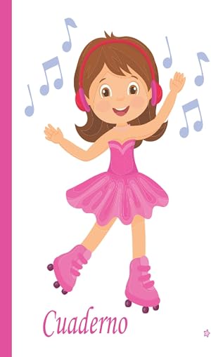 Cuaderno de patinaje sobre ruedas: Cuaderno de patinaje sobre ruedas de rayas anchas, cuaderno de papel rayado para la escuela, estudiantes, regalo para ni&ntilde;os, ni&ntilde;as, amantes del patinaje sobre ruedas