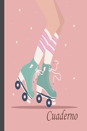 Cuaderno de patinaje sobre ruedas: Cuaderno de patinaje sobre ruedas de rayas anchas, cuaderno de papel rayado para la escuela, estudiantes, regalo para ni&ntilde;os, ni&ntilde;as, amantes del patinaje sobre ruedas