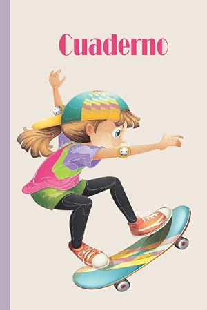 Cuaderno de skate: Cuaderno de monopat&iacute;n, cuaderno de papel rayado para la escuela, estudiantes, regalo para ni&ntilde;os, ni&ntilde;os, ni&ntilde;as, amantes del monopat&iacute;n