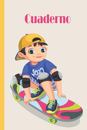 Cuaderno de skate: Cuaderno de monopat&iacute;n, cuaderno de papel rayado para la escuela, estudiantes, regalo para ni&ntilde;os, ni&ntilde;os, ni&ntilde;as, amantes del monopat&iacute;n
