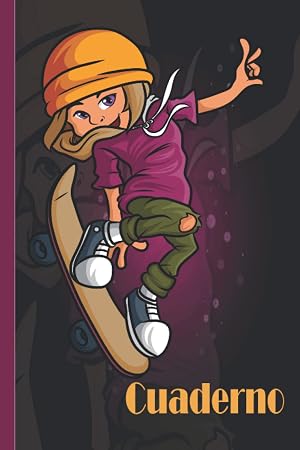 Cuaderno de skate: Cuaderno de monopat&iacute;n, cuaderno de papel rayado para la escuela, estudiantes, regalo para ni&ntilde;os, ni&ntilde;os, ni&ntilde;as, amantes del monopat&iacute;n