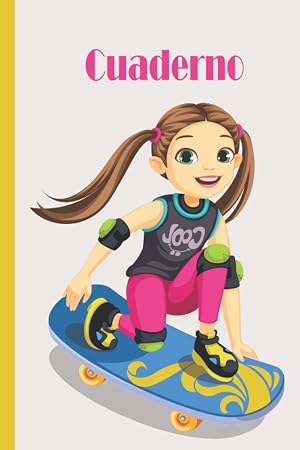Cuaderno de skate: Cuaderno de monopat&iacute;n, cuaderno de papel rayado para la escuela, estudiantes, regalo para ni&ntilde;os, ni&ntilde;os, ni&ntilde;as, amantes del monopat&iacute;n