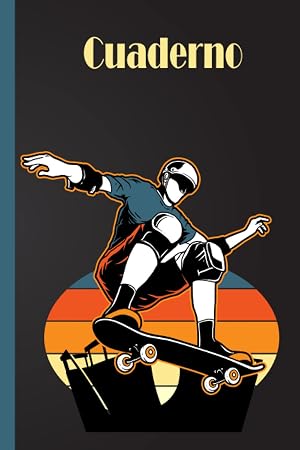 Cuaderno de skate: Cuaderno de monopat&iacute;n, cuaderno de papel rayado para la escuela, estudiantes, regalo para ni&ntilde;os, ni&ntilde;os, ni&ntilde;as, amantes del monopat&iacute;n