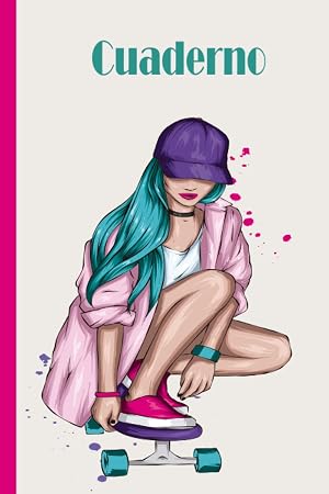 Cuaderno de skate: Cuaderno de monopat&iacute;n, cuaderno de papel rayado para la escuela, estudiantes, regalo para ni&ntilde;os, ni&ntilde;os, ni&ntilde;as, amantes del monopat&iacute;n