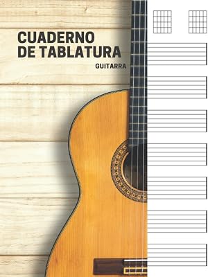 Cuaderno de tablatura guitarra: 7 tabs por p&aacute;gina. Ideal para m&uacute;sicos, estudiantes de guitarra, profesores de musica (110 p&aacute;ginas, A4). Libreta, Cuaderno tablaturas, Cuaderno de musica para guitarra.