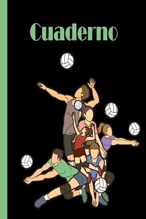 Cuaderno de voleibol: Cuaderno de voleibol, cuaderno de papel rayado para la escuela, estudiantes, regalo para ni&ntilde;os, ni&ntilde;os, ni&ntilde;as, adolescentes, cuaderno de voleibol, amante del voleibol