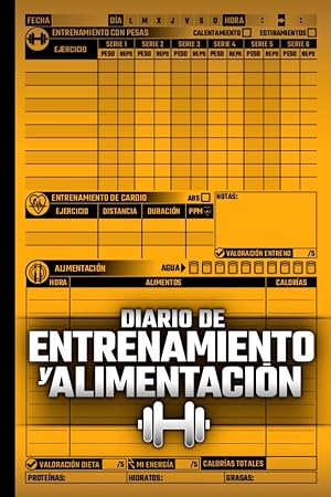 Diario de Entrenamiento y Alimentaci&oacute;n: Planificador de Dieta y Ejercicio, Registro de R&eacute;cords Personales y Progreso Corporal