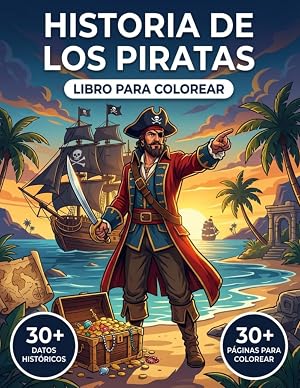 El Libro de Colorear de la Historia de los Piratas: Revive la Verdadera Historia de Alta Mar, desde los Antiguos Saqueadores hasta los Piratas del ... Viaje Cronol&oacute;gico y Leyendas Educativas.