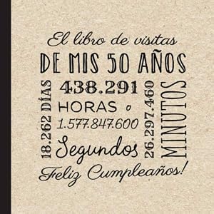 El libro de visitas de mis 50 a&ntilde;os: Decoraci&oacute;n retro vintage para el 50 cumplea&ntilde;os &ndash; Regalos originales para hombre y mujer - 50 a&ntilde;os - Libro de firmas para felicitaciones y fotos de los invitados