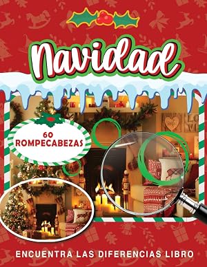 Encuentra las Diferencias de Navidad: Un Desaf&iacute;o Saludable para las Celebraciones Navide&ntilde;as, Libro de Rompecabezas Encuentra las Diferencias Regalo de Cumplea&ntilde;os, Navidad
