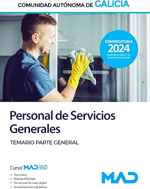 Escala de Personal de Servicios Generales (PSX) de la Comunidad Aut&oacute;noma de Galicia. Temario parte general