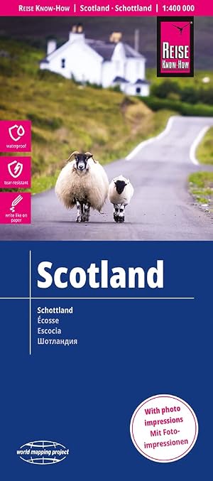 Escocia, mapa de carreteras impermeable. Escala 1:400.000. Reise Know-How.: rei&szlig;- und wasserfest (world mapping project) (Scotland (1:400.000))
