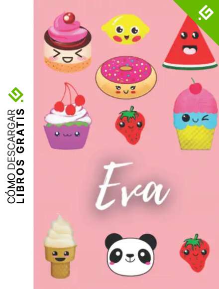 Eva: Cuaderno kawaii personalizado con nombre| Tama&ntilde;o A5 | Punteado (patr&oacute;n de puntos) | 120 p&aacute;ginas (60 hojas)