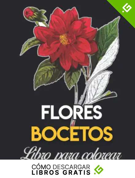 Flores libro para colorear: bocetos para colorear acuarela pintura acr&iacute;lico