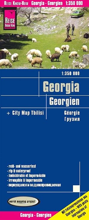 Georgia, mapa impermeable de carreteras. Escala 1:350.000 impermeable. Reise Know-How.: worldmappingproject (Georgia (1:350.000))